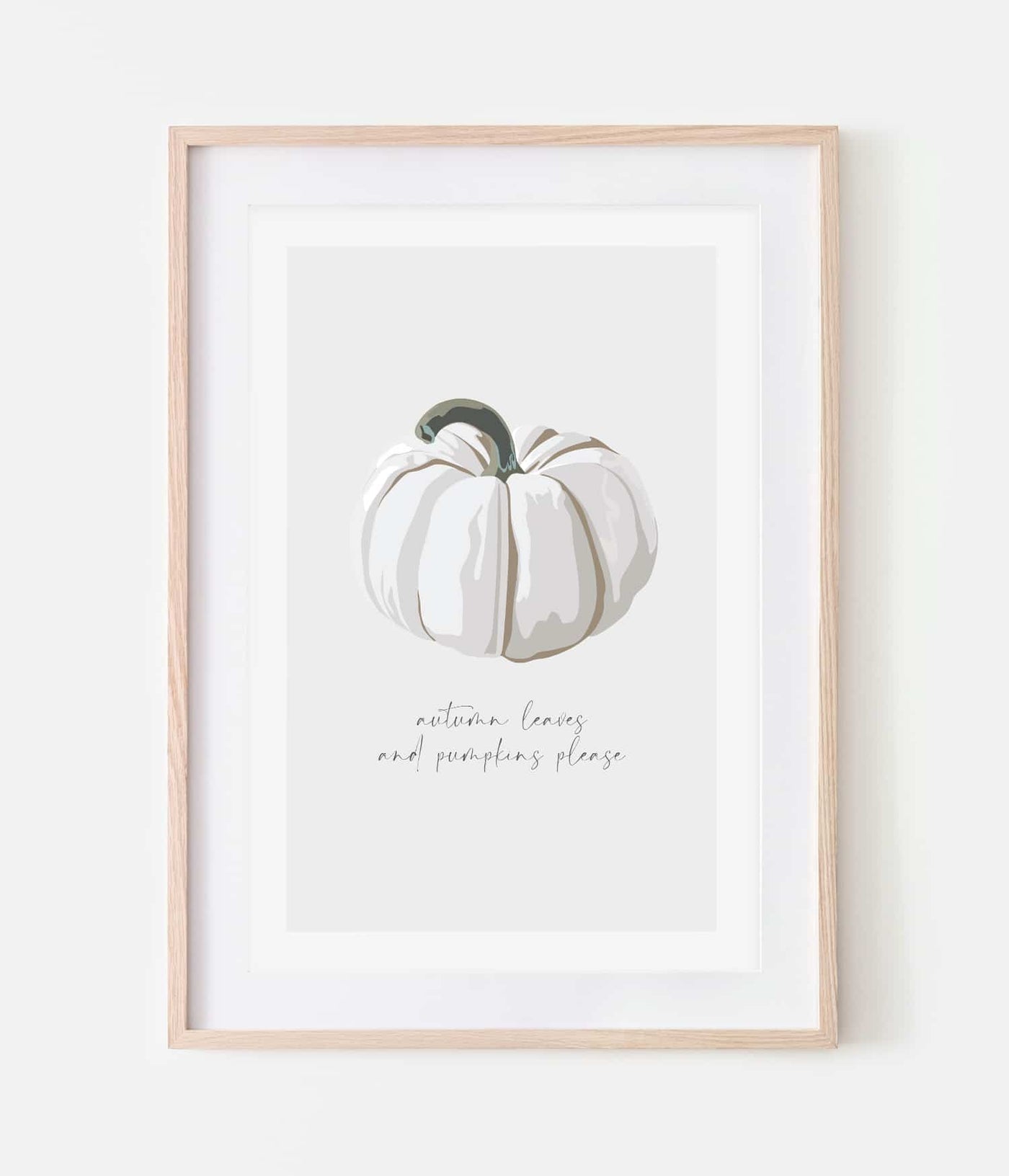 'Autumn Leaves and Pumpkins Please' Print