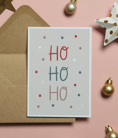 'Jolly Ho, Ho, Ho' Christmas Card