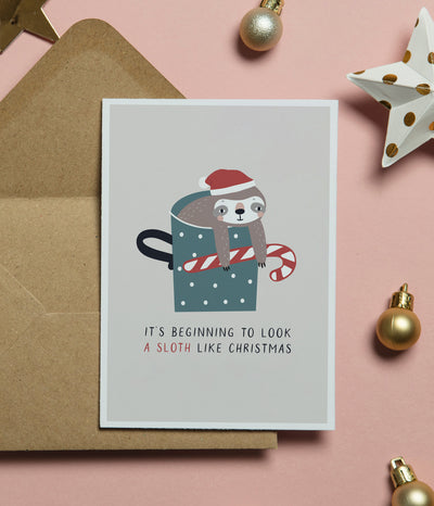 'It's Beginning to Look a Lot Like Sloth-mas' Christmas Card