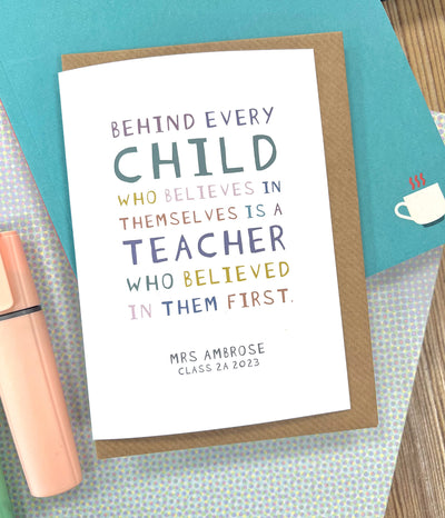 'Behind Every Child' Teacher Print