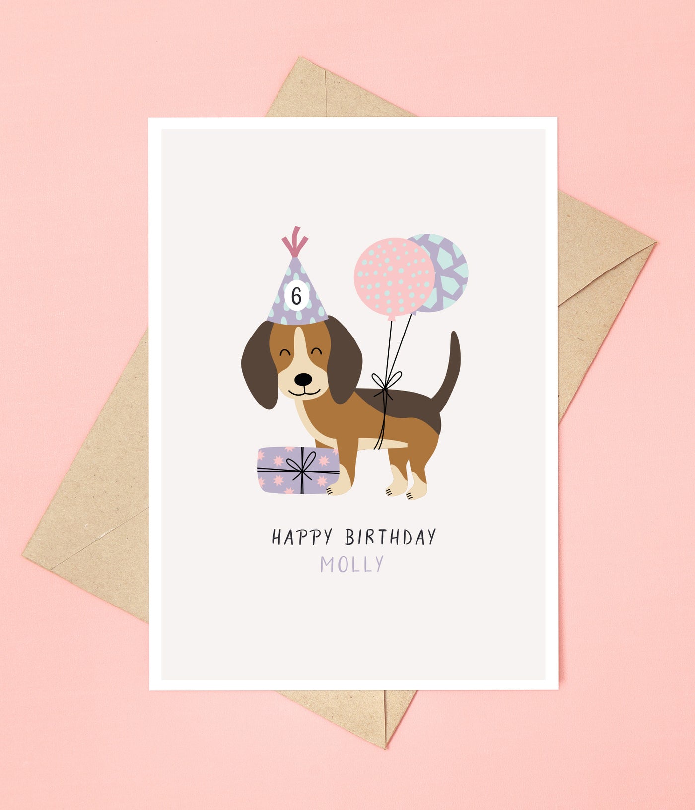 'Party Dog' Personalised Birthday Card