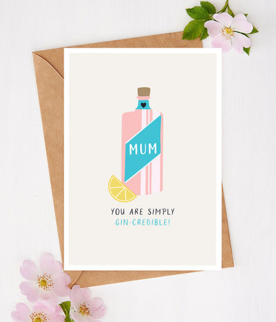 'Gin-Credible Mum' Mother's Day Card