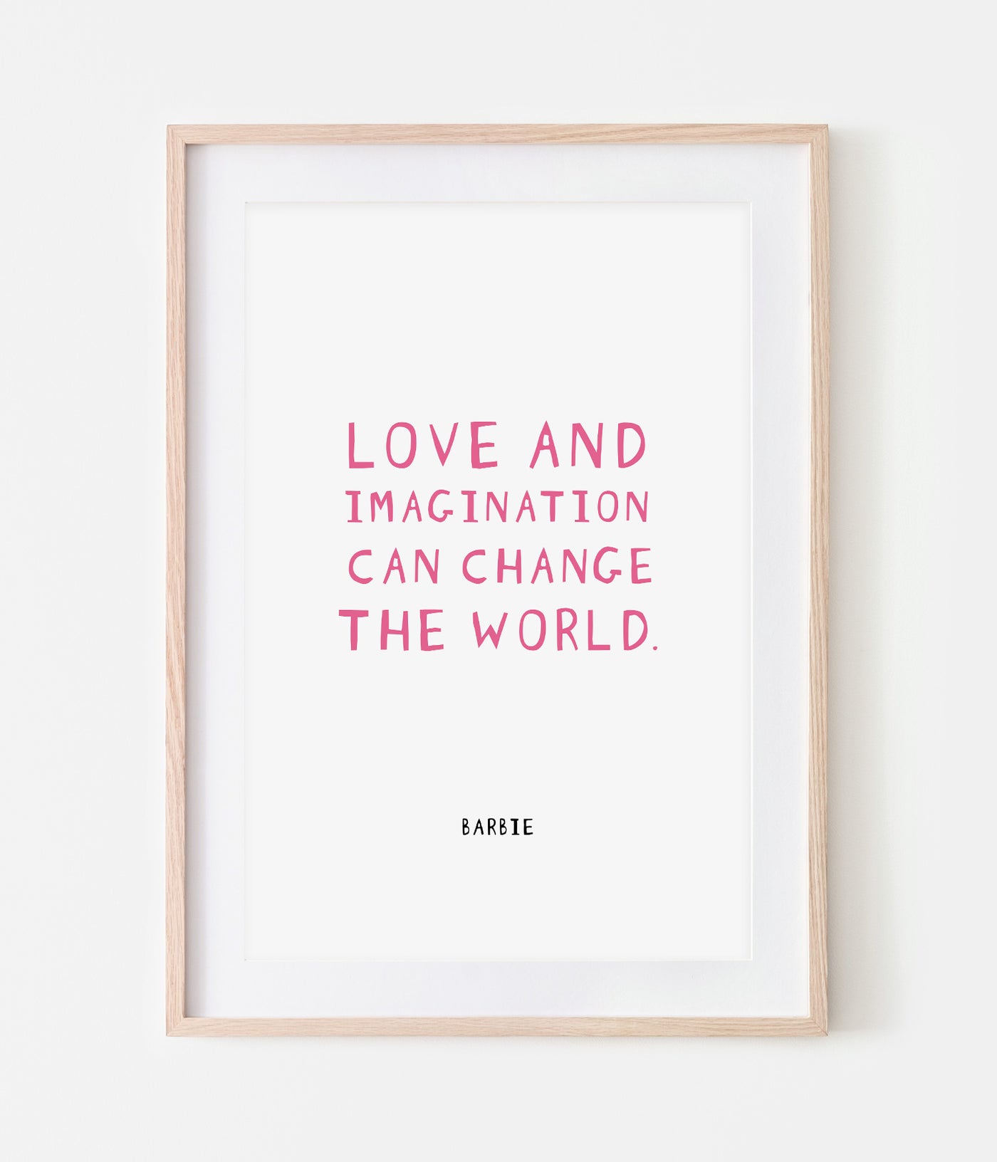 'Love and Imagination' Barbie Print