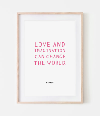 'Love and Imagination' Barbie Print