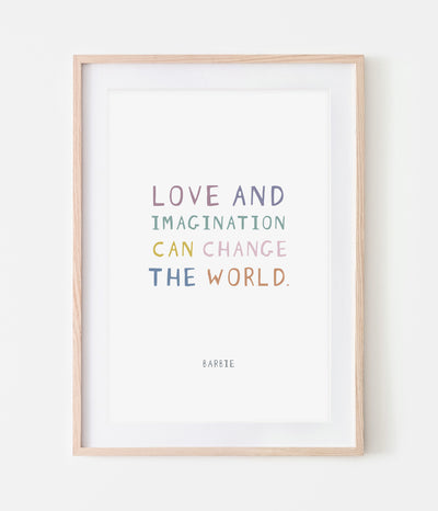 'Love and Imagination' Barbie Print