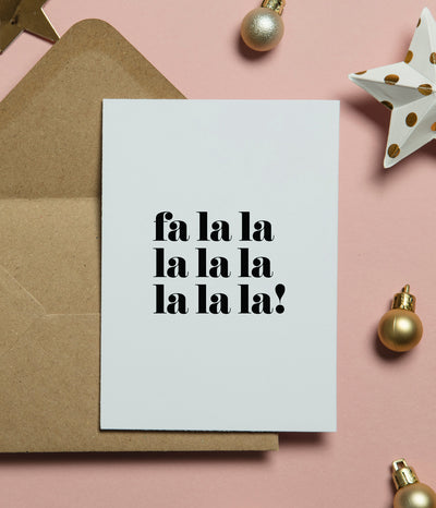 'Fa La La' Christmas Card