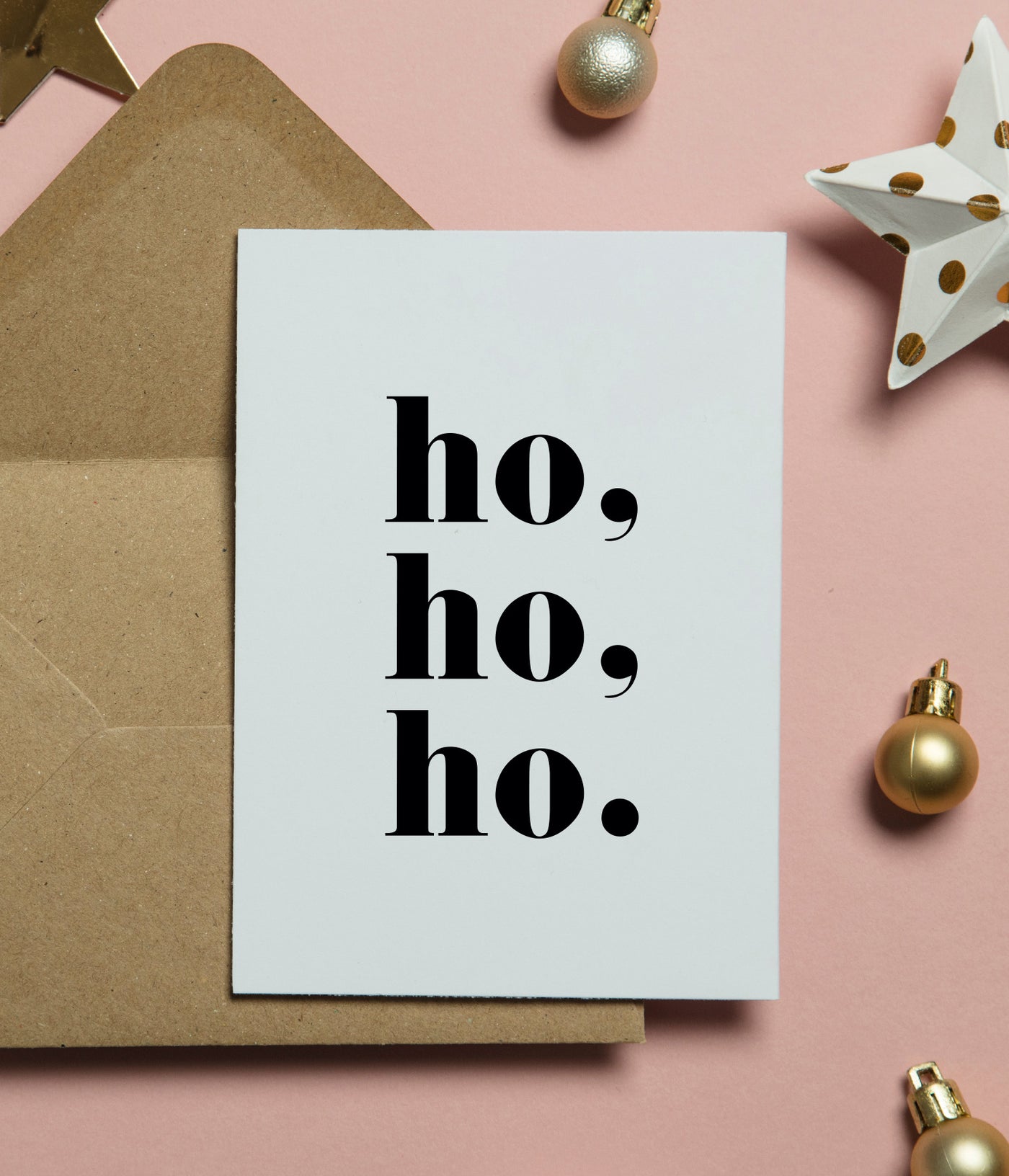 'Ho Ho Ho' Christmas Card