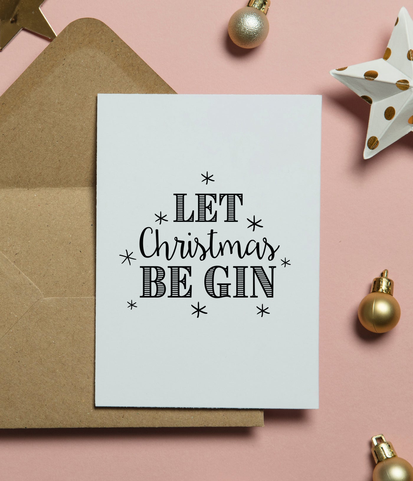 'Let Christmas Be Gin' Christmas Card