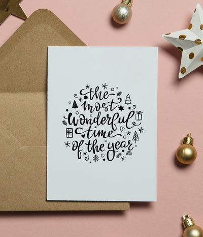 'The Most Wonderful Time Of The Year' Christmas Card