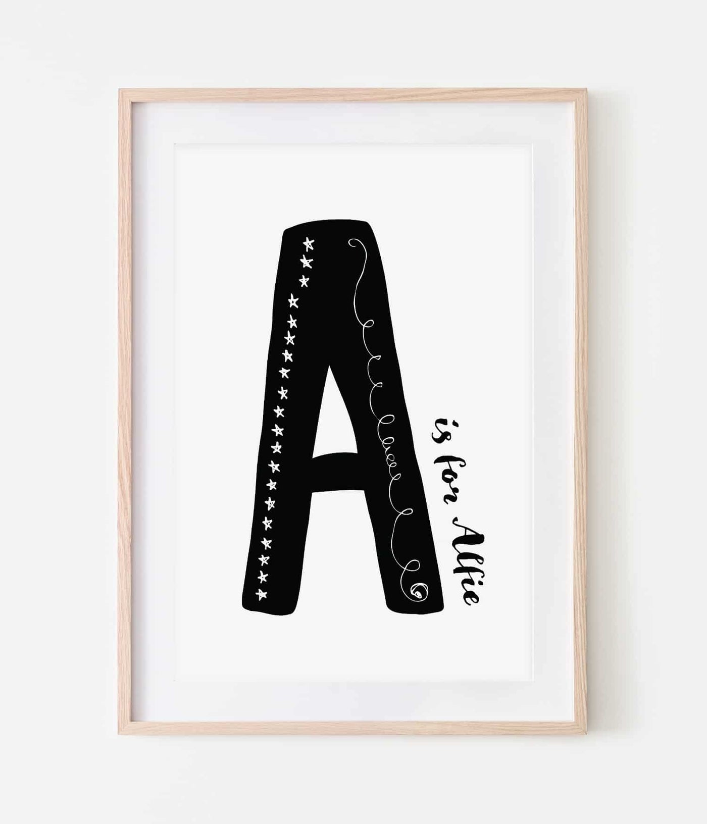 'Fun Initial Letter' Personalised Print