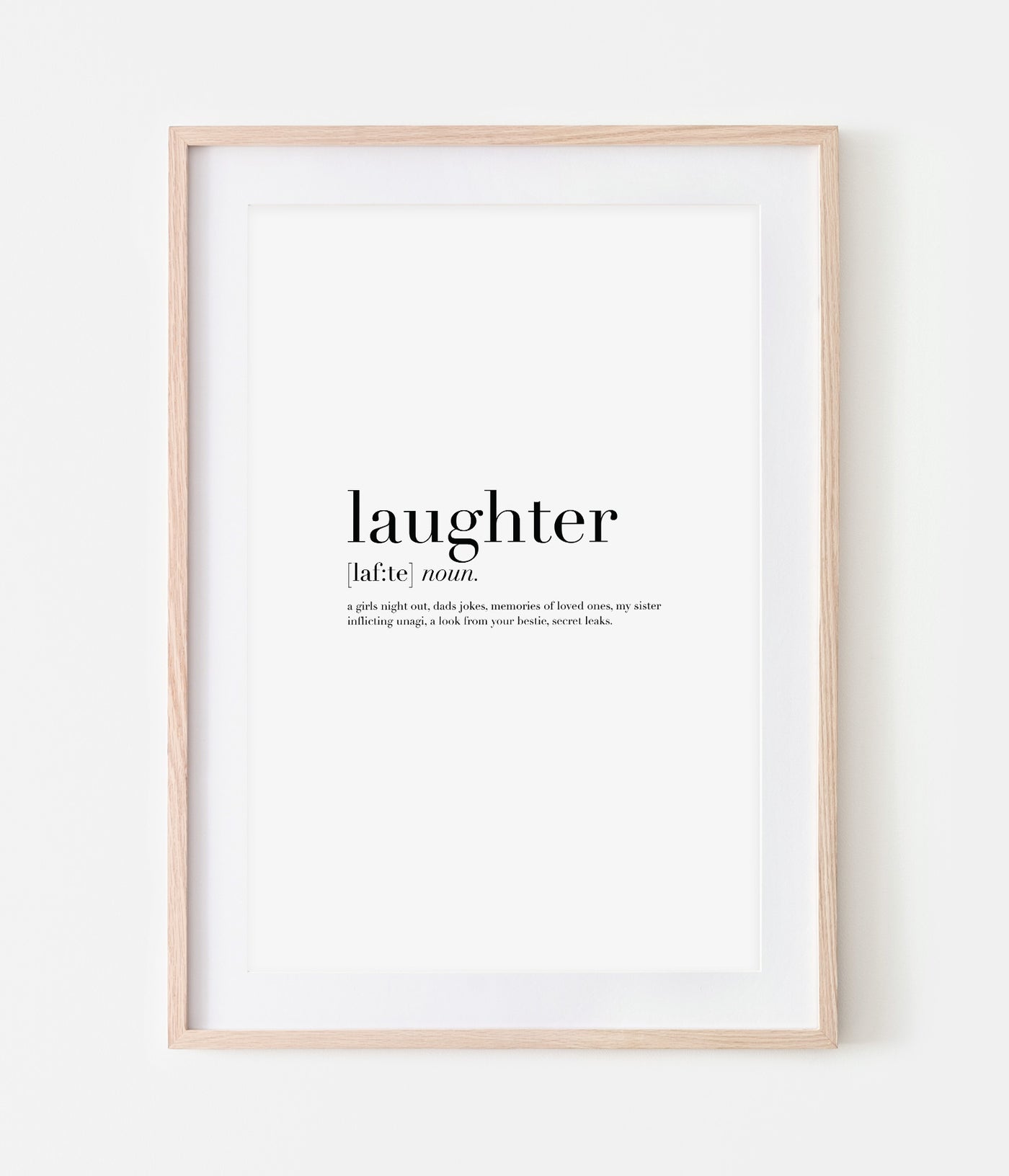 'Laughter Definition' Personalised Print