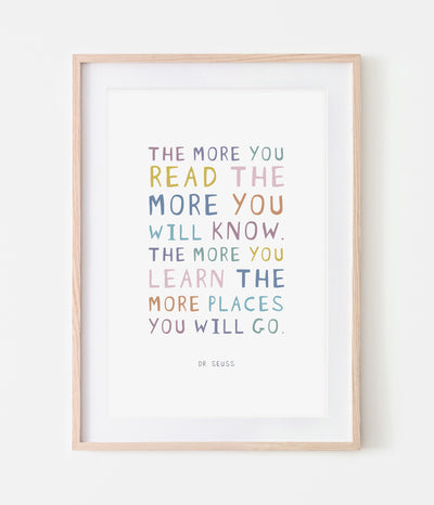 'The More You Read' Print