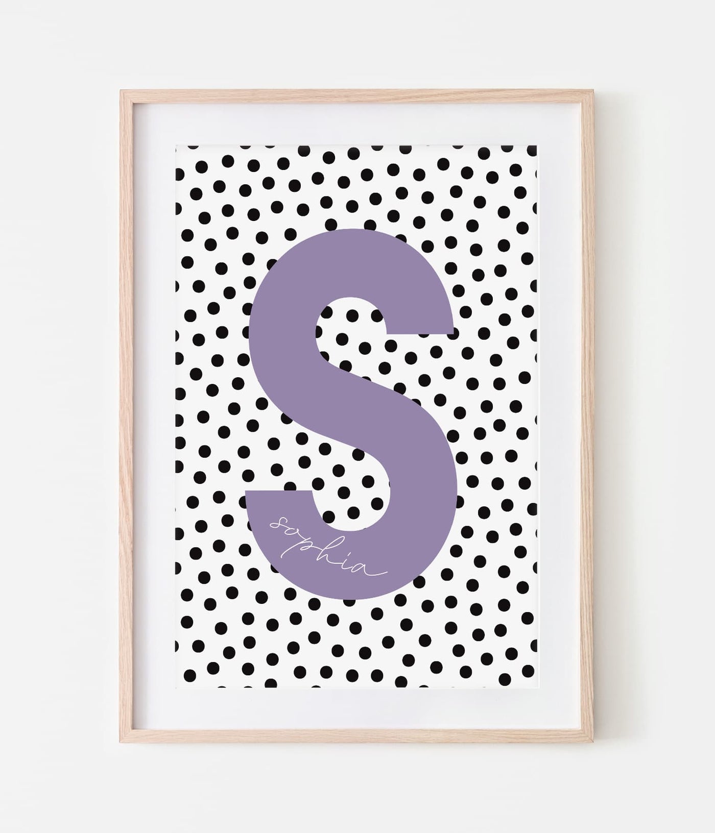 'Spotty Initial Letter' Personalised Print