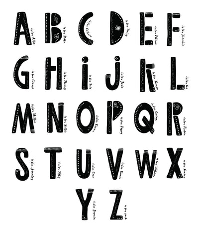 'Fun Initial Letter' Personalised Print