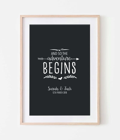 'And So The Adventure Begins' Print