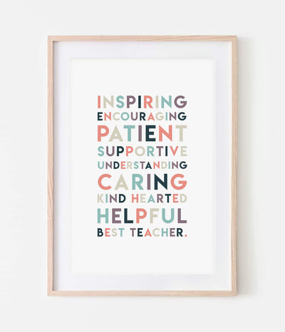 'Best Teacher' Print