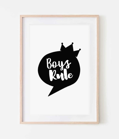 'Boys Rule' Print