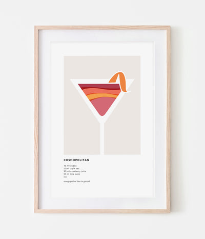'Cosmopolitan' Cocktail Print
