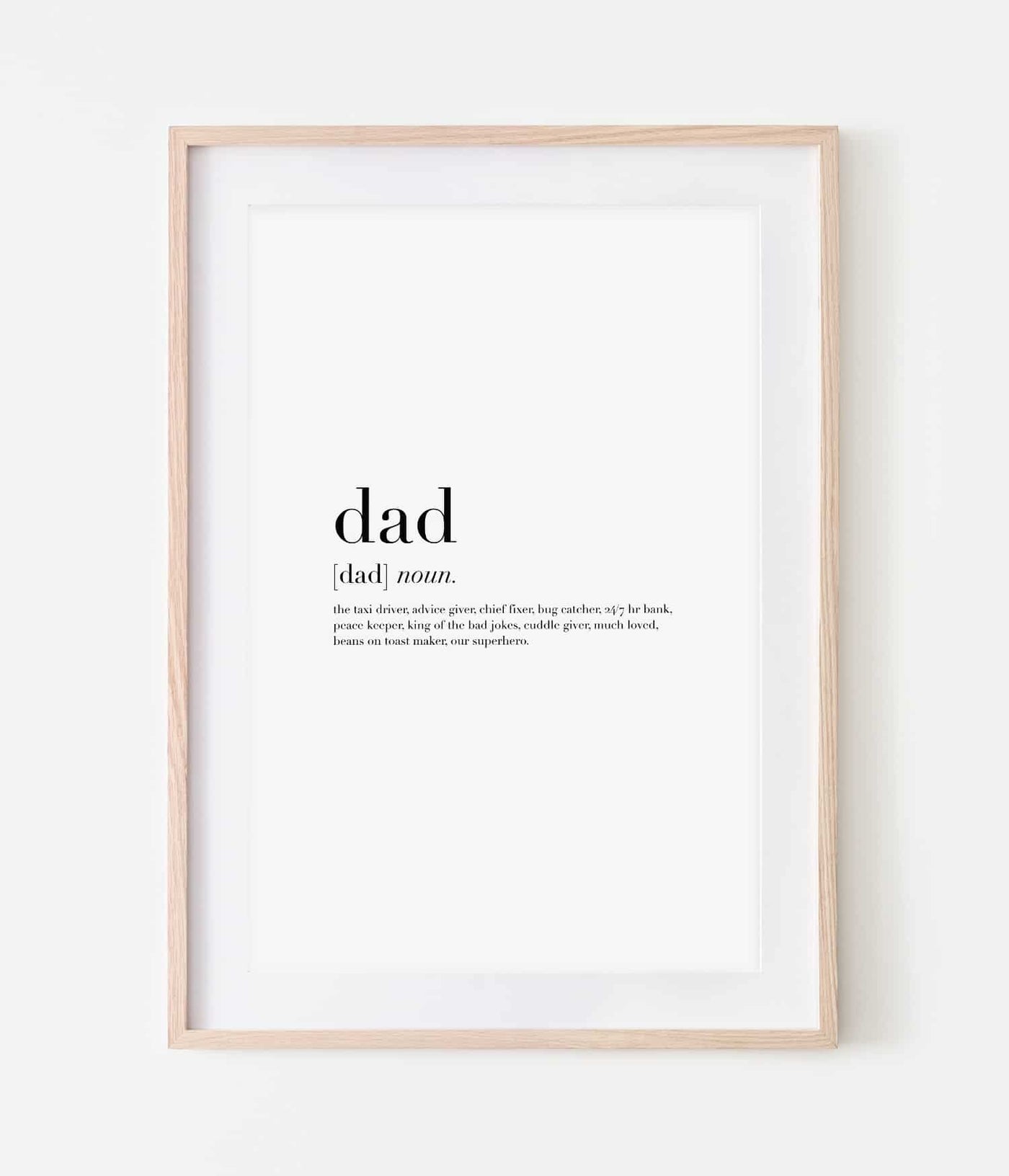 'Father' Definition Personalised Print