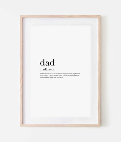 'Father' Definition Personalised Print