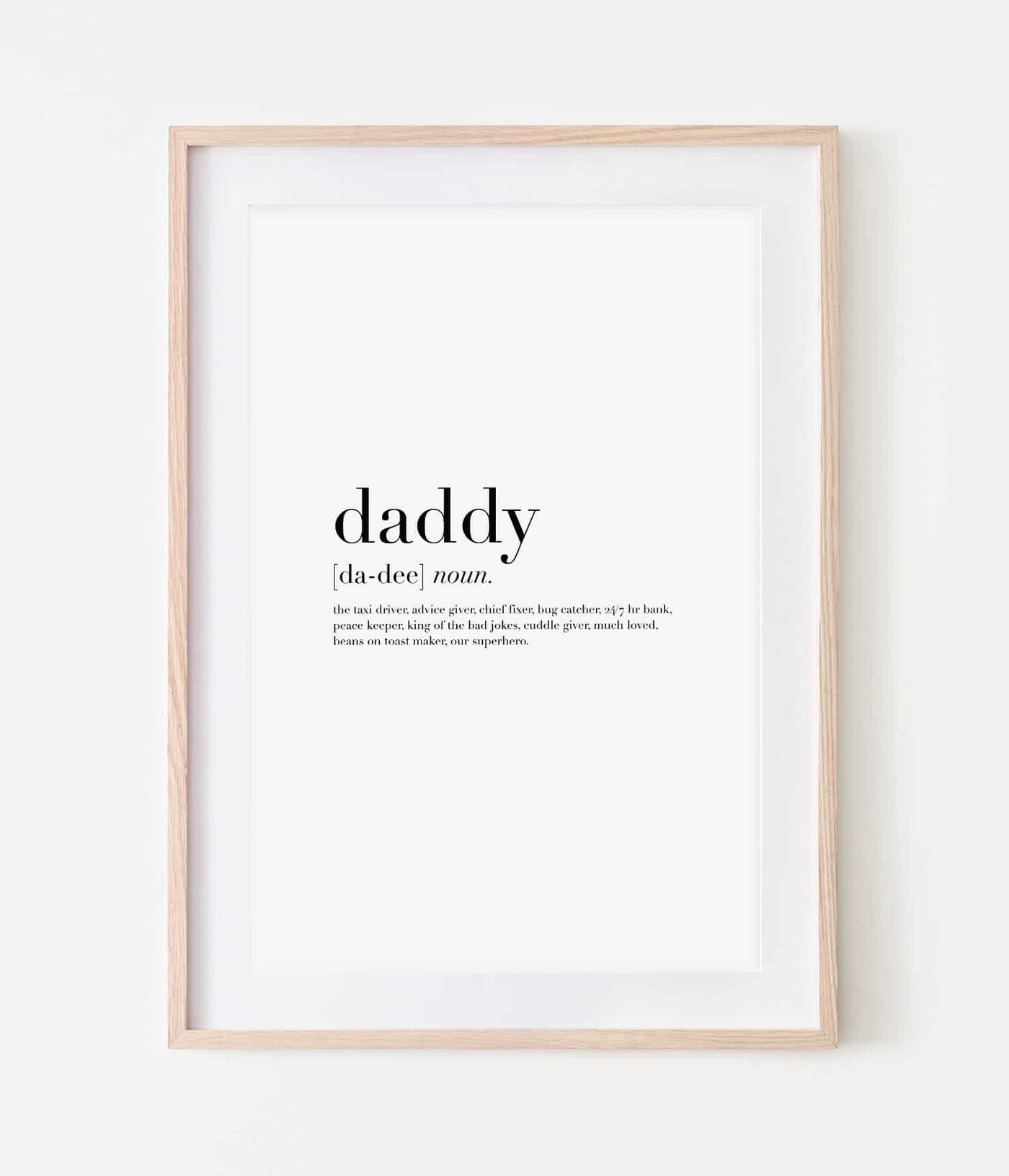 'Father' Definition Personalised Print