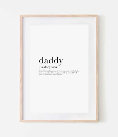 'Father' Definition Personalised Print