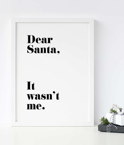 'Dear Santa' Christmas Print