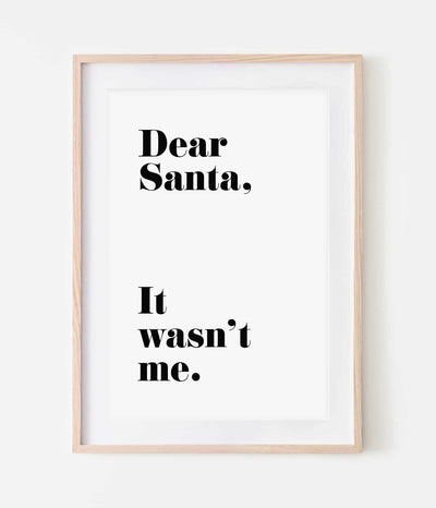 'Dear Santa' Christmas Print