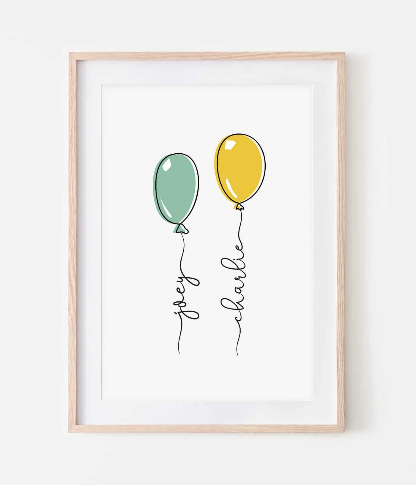 'Balloon Name' Personalised Print