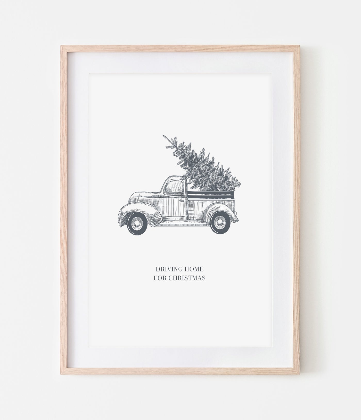 'Driving Home For Christmas' Christmas Print