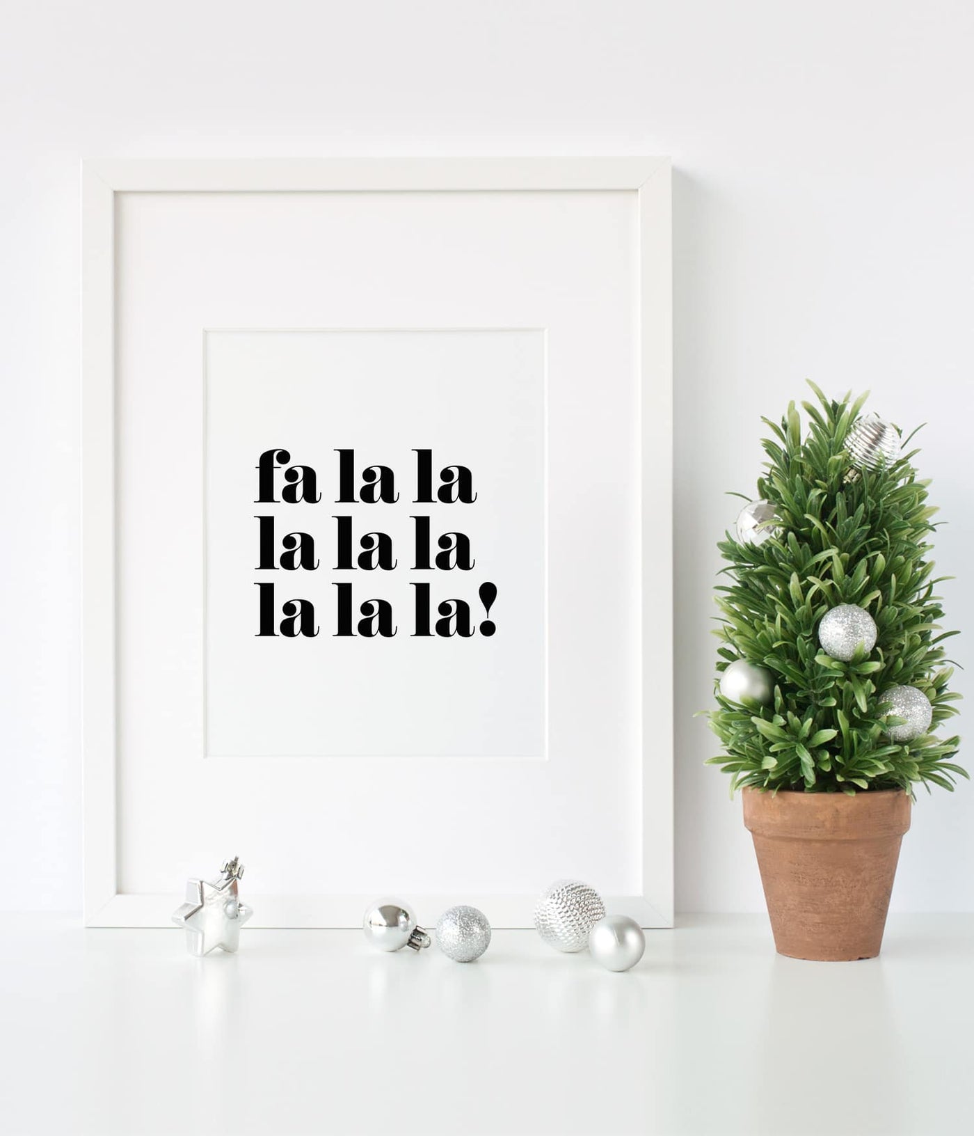 'Fa La La La' Christmas Print