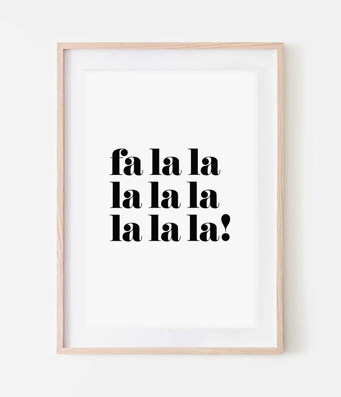 'Fa La La La' Christmas Print