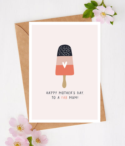 'Fab Mum' Mother's Day Card