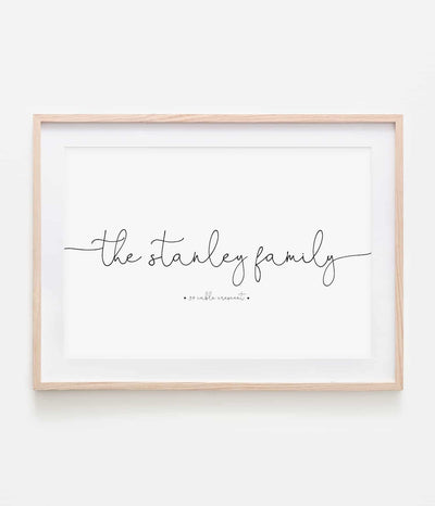'Family Name' Personalised Print