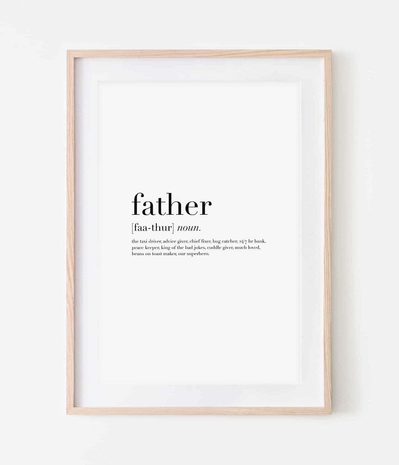 'Father' Definition Personalised Print