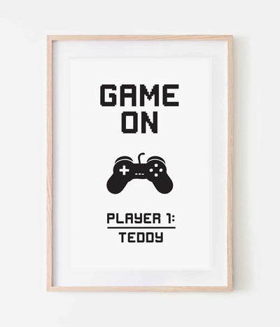 'Game On' Personalised Print