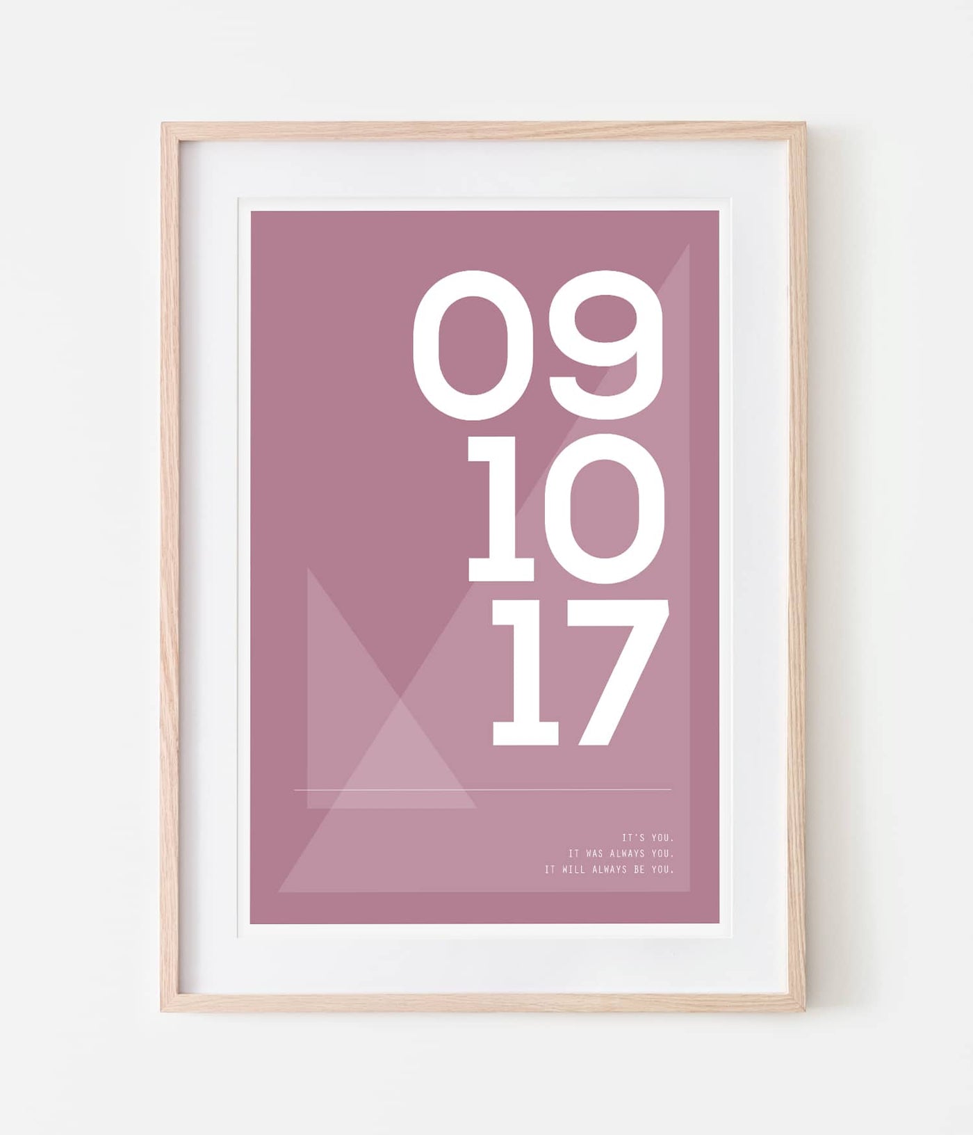 'Bright Geometric Date' Personalised Print