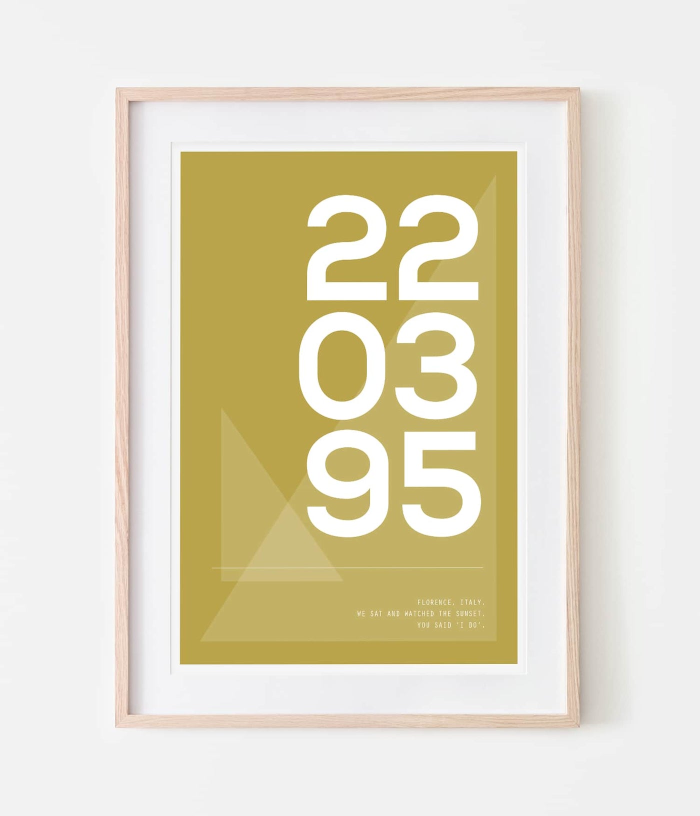 'Bright Geometric Date' Personalised Print