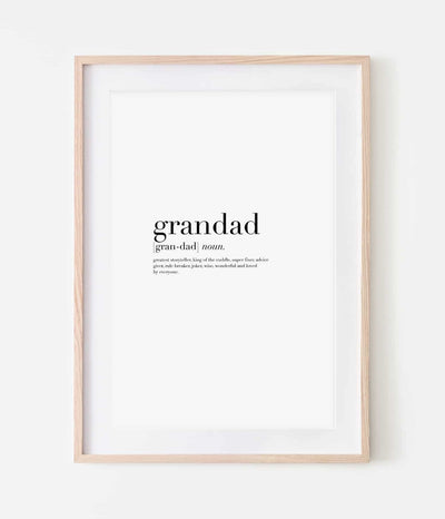'Grandad Definition' Personalised Print