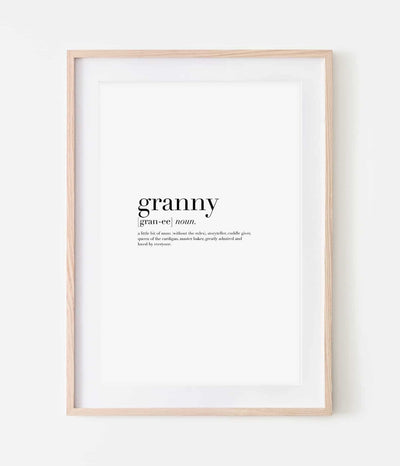 'Grandma Definition' Personalised Print