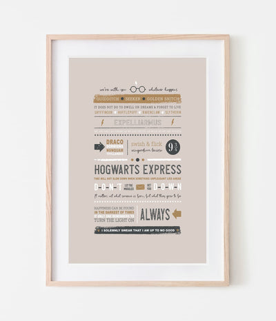 'Harry Potter Quotes' Print