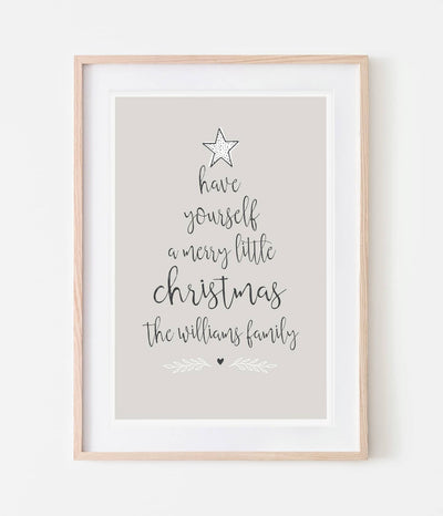 'Have Yourself a Merry little Christmas' Personalised Print