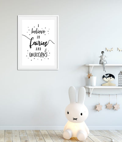 'I Believe in Fairies and Unicorns' Print