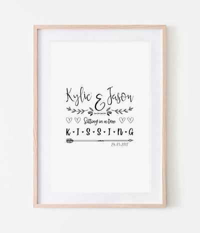 'K.I.S.S.I.N.G' Personalised Print