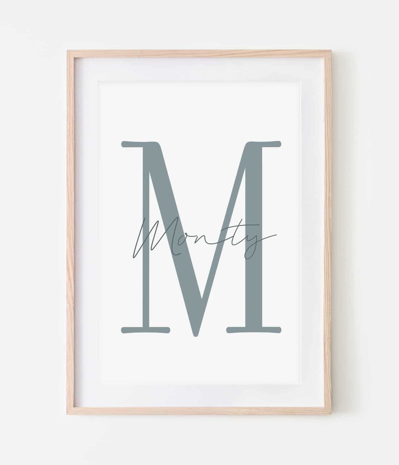 'Letter & Name' Initial Personalised Print