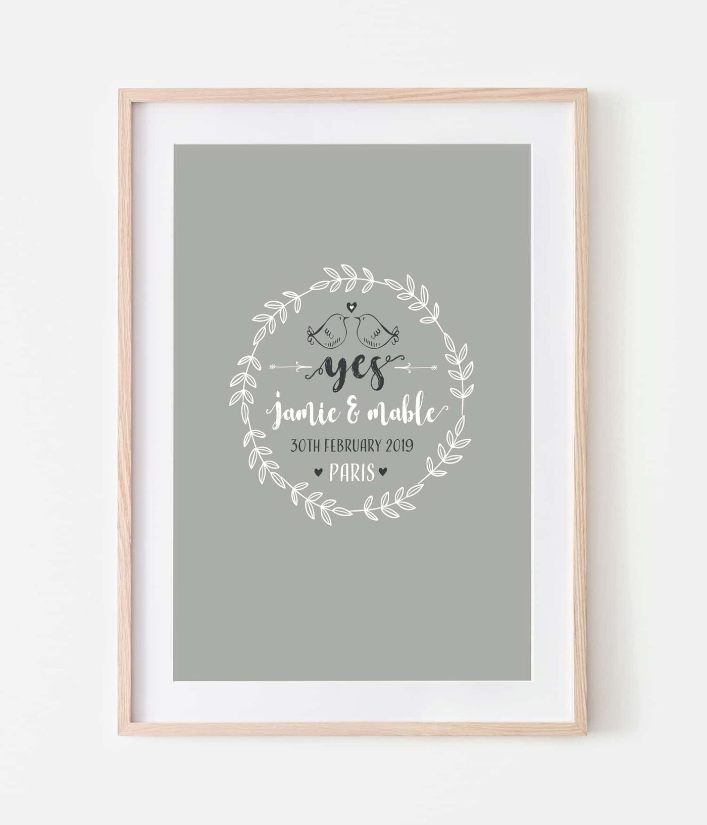 'Love Birds' Engagement Print