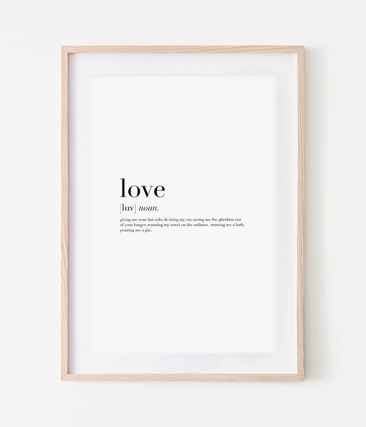 'Love Definition' Personalised Print