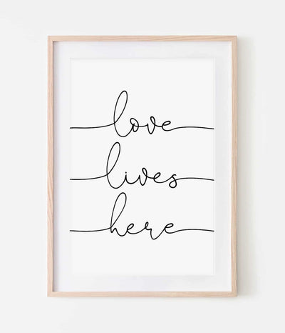 'Love Lives Here' Print