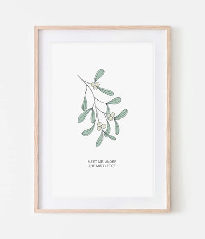 'Meet Me Under The Mistletoe' Print