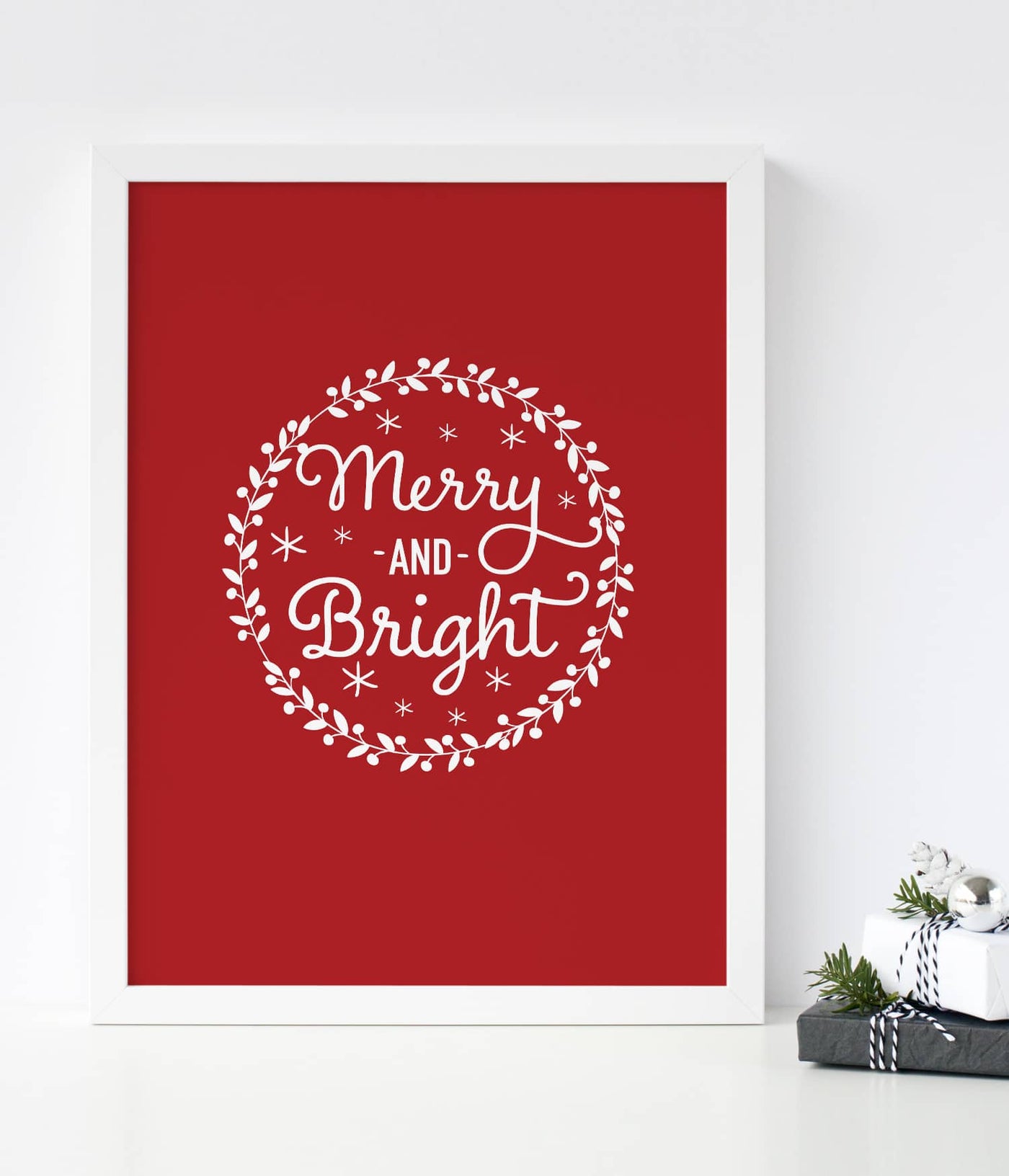 'Merry and Bright' Christmas Print